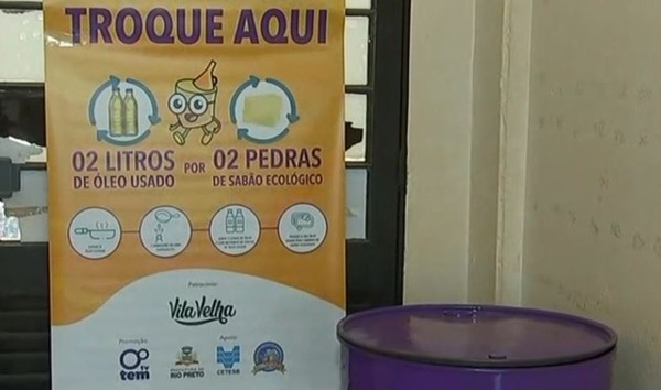 Projeto troca óleo de cozinha usado por barras de sabão em Rio Preto